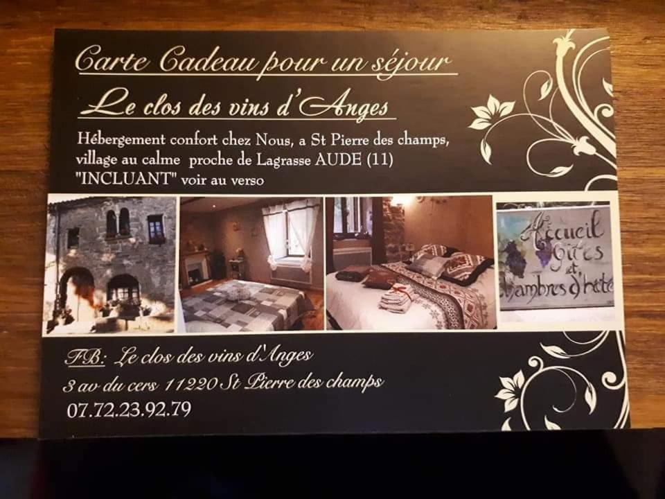 Chambre D'Hote Au Jardin Le Clos Des Vins D'Anges Saint-Pierre-des-Champs Eksteriør billede
